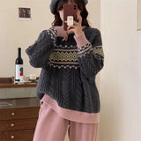 Women Pullover Sweater Loose Thick Sweater