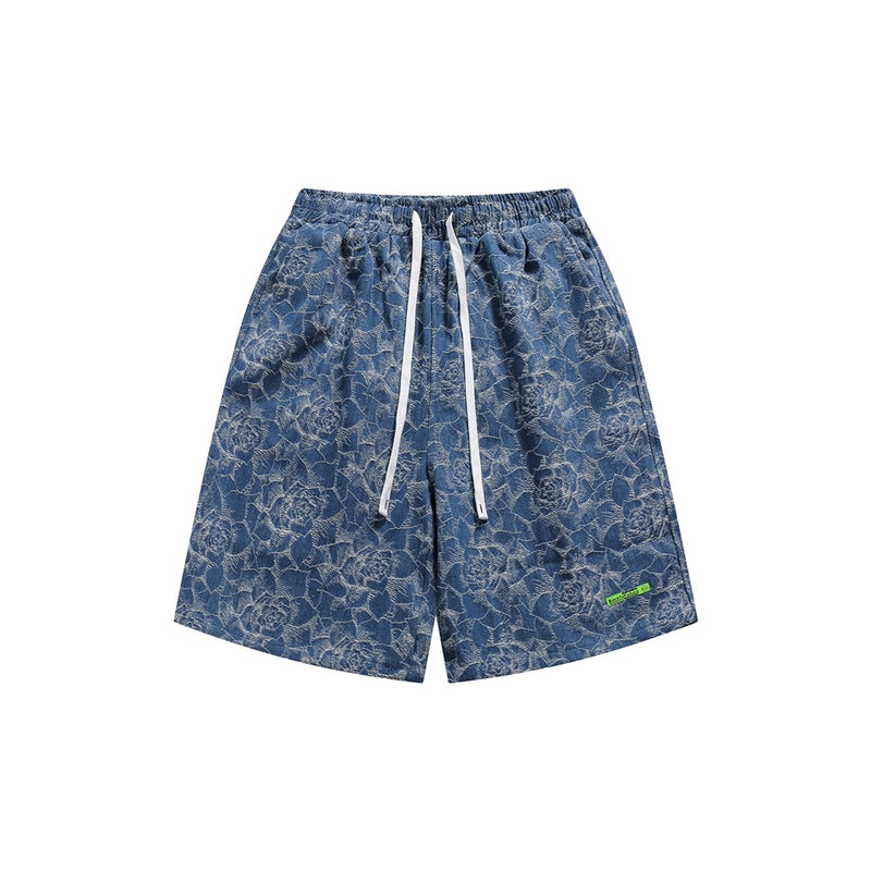 Unisex Shorts Distressed Baggy Denim Shorts
