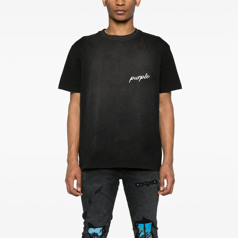 Purple Brand Distressed T Shirts Short Sleeve