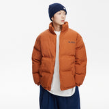 Unisex Coat Winter Stand-up Collar Cotton-Padded Coat Thickened Plaid