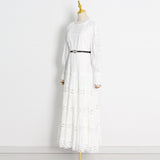 Bohemian Dress Temperament Palace Hollow Embroidery