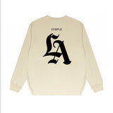 Purple Brand Long Sleeve T-Shirt Fashion Loose Long Sleeve Top