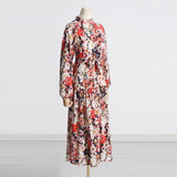 Bohemian Dress Vintage Floral Lace-up Dress