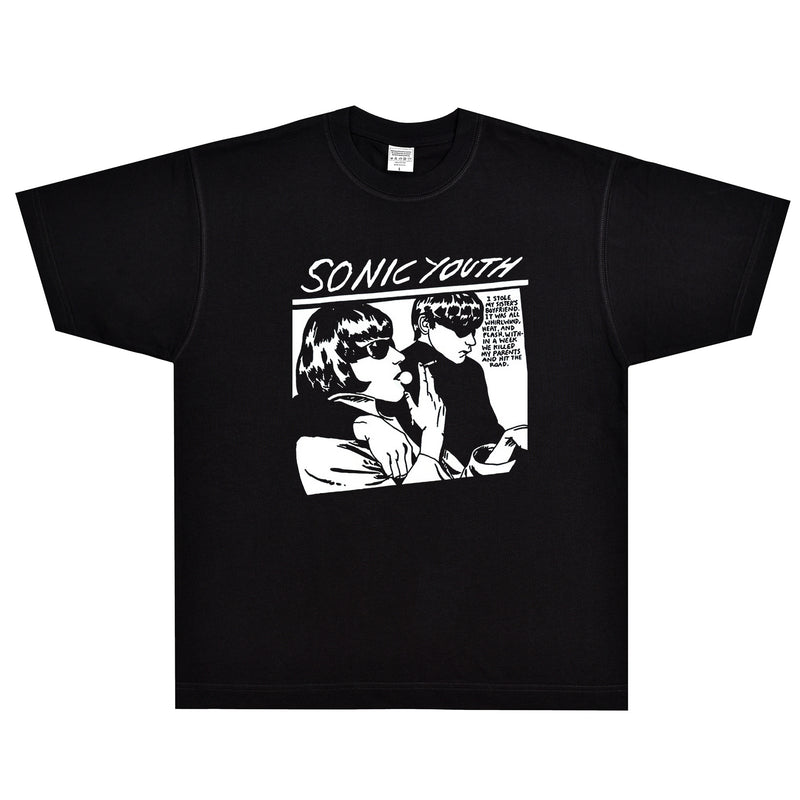 Rock Star T Shirt Sonic Youth Goo Band Rock Small Neckline American Street Loose Short Sleeve