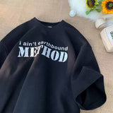 Men T Shirt Vintage Summer Loose Heavy Cotton