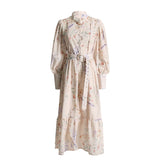 Bohemian Dress Lantern Sleeve Pastoral Floral Dress