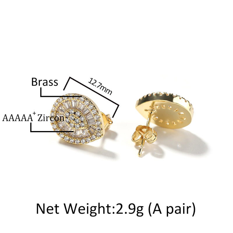 Earrings Zircon Drop Shaped Stud Earrings Spectrum