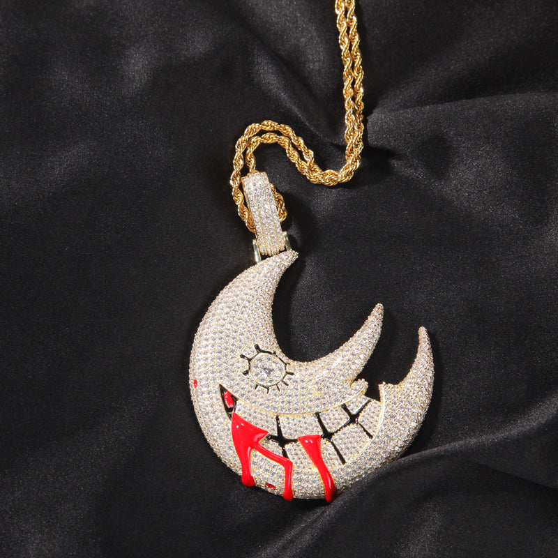 Jewelry ins wind moon pendant necklace trippie redd St. Valentine's