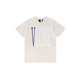 Vlone T Shirt Spring Summer Oil Painting Letter Print