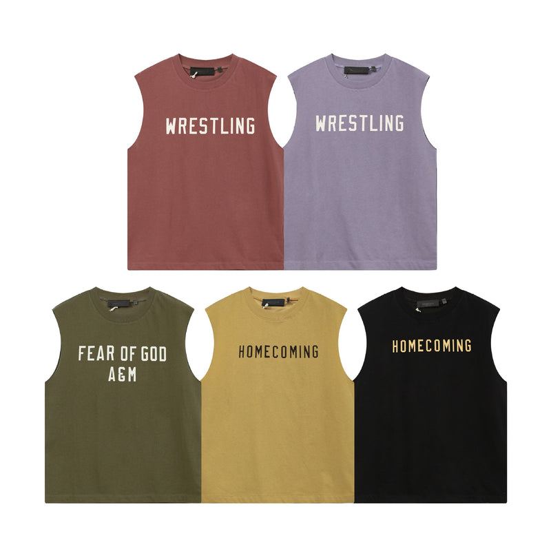 Fog Essentials tank spring summer FOG letter crew neck vest