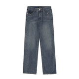 Men Jeans Pocket Decoration Loose Wear
