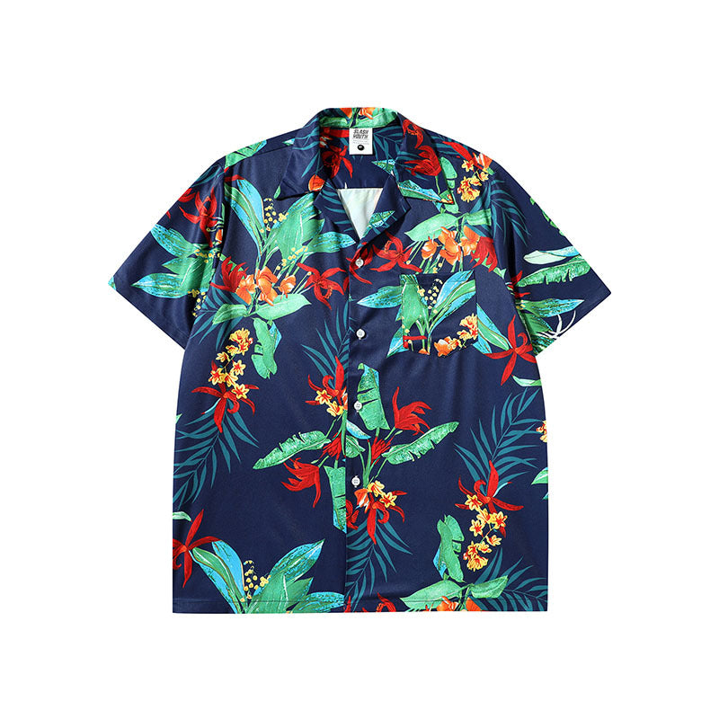 Short Sleeve Shirt Hawaii Beach Printed Shirt