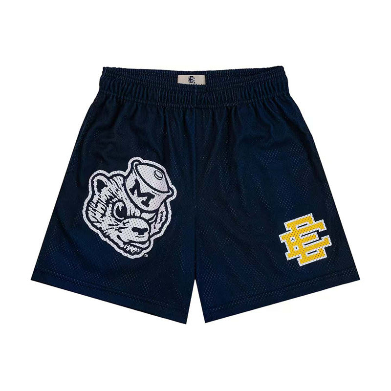 Eric Emanuel EE Shorts NCAA League Mesh Shorts Cycling Fitness Outdoor Beach Swim Trunks Quick Drying