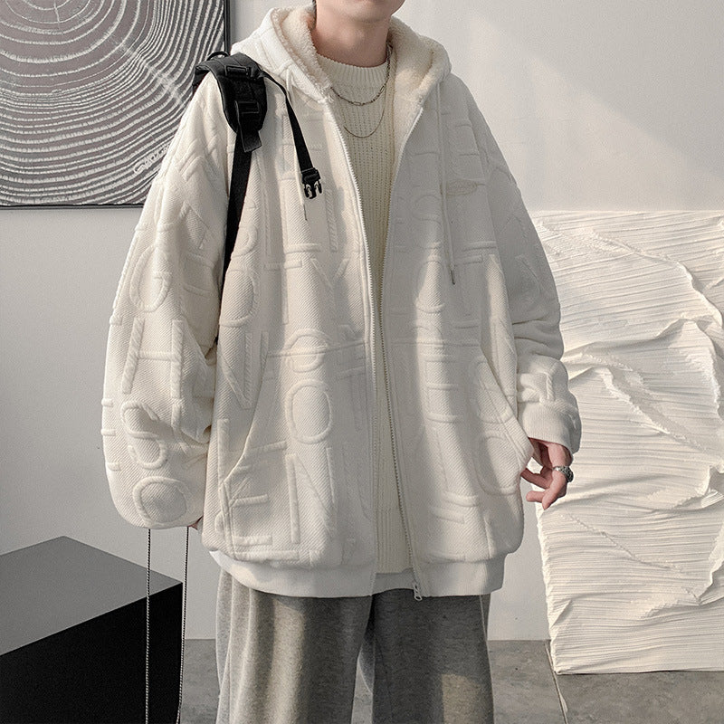 Men Cotton Coat Lamb Wool Winter Thick Cotton Coat