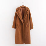 Women Cotton Coat Loose Lamb Wool Mid-Length