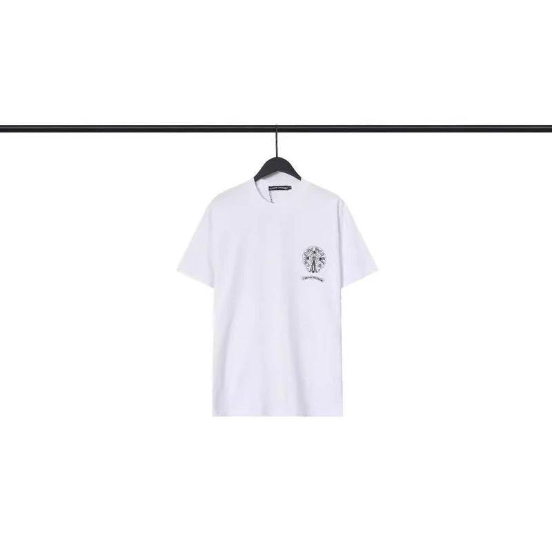 CHH Chrome Heart T Shirts Croix Cross Color Leather Printed Short Sleeve T-Shirt