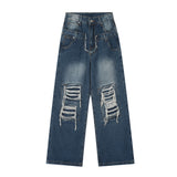 Men Jeans Hole Special-Interest Design Stitching