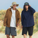 Unisex Shirt Retro Solid Color Simple