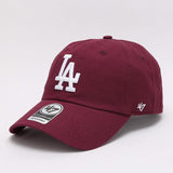 Dodgers and Yankees Baseball Cap 47brand Baseball Cap Female Dark Gray Soft Top Embroidery Hip Hop Male Hat