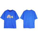 Palm Angle T Shirts Smiley Face Broken Teddy Bear Printed Loose Couple