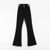 Women Jeans Autumn Stitching Bell-Bottom Pants