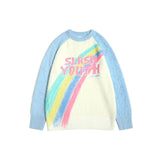 Women Sweater Animal Pattern Knitted Sweater Versatile Cute Style