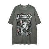 Men T-Shirt Butterfly Graffiti Distressed