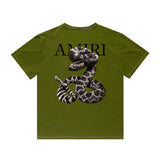 Amiri T Shirt Printed Casual Hip Hop round Neck Short Sleeve T-shirt