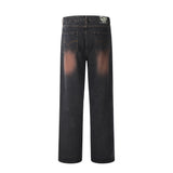 Men Jeans Pocket Vintage Distressed