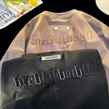 Men T Shirt Suede Loose Summer