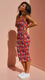 Women Dress Art Floral Tight Dress