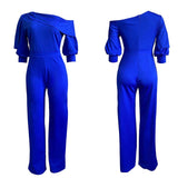 Women Co-Ords Autumn plus Size Casual Solid Color Jumpsuit