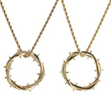 Jewelry Vintage Thorns Crown Pendant Necklace Copper with Zircon Hip Hop St. Valentine's Spectrum