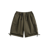 Unisex Shorts Retro Large Workwear with Pocket Loose