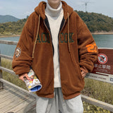 Men Cotton Coat Lambswool Baggy Coat Winter