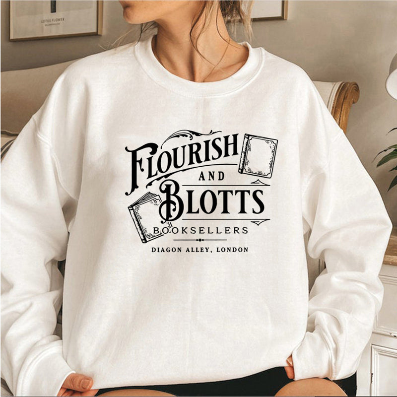 Wizard Book Shop Crewneck Sweatshirt Book Nerd Hoodie