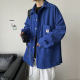 Men's Shirts Corduroy Shirt Summer Thin