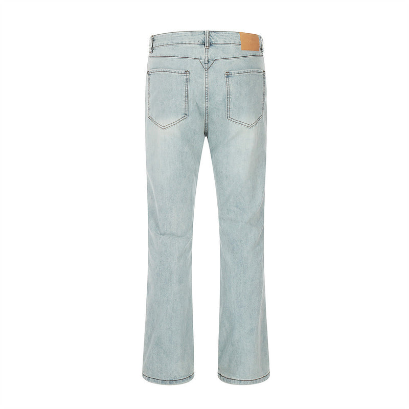 Men Jeans Bell-Bottom Pants Versatile Loose Trendy