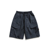 Unisex Shorts Retro Large Workwear with Pocket Shorts Loose