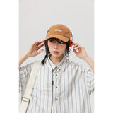 Unisex Shirt Vintage Striped Shirt Summer Cardigan Loose
