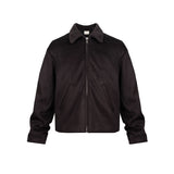 MIJKO Men Jacket Splicing Design Neutral Woolen Unisex Short Jacket