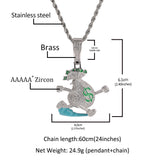 Jewelry Running Money Bag Pendant Copper Set Zircon Necklace Spectrum