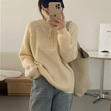 Women Pullover Sweater Loose Knit