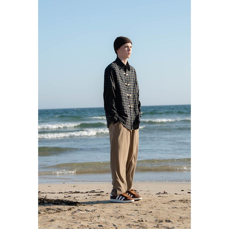 Unisex Shirt Flannel Plaid Shirt All Cotton Loose