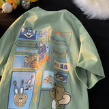 Men's T Shirt Anime Print Loose All-Match