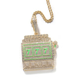 Jewelry Slot Machine Hip Hop Necklace Trendy Man Full Diamond Pendant Spectrum