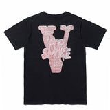Vlone T Shirts Palm Necklace Large V Printed High Street Men's and Women's Short-Sleeved T-shirt