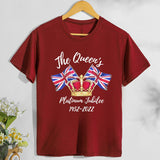 Inspired by Queen's Platinum Jubilee 2022 Elizabeth 70 Years T-shirt T-shirt Short Sleeve Men and Women