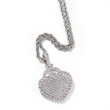 Jewelry Zircon Love Lock Necklace Design Sense Pendant St. Valentine's Spectrum