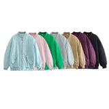 Women Cotton Coat Fashion Baseball Uniform Loose plus Size